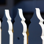 External Front White Picket Fencing